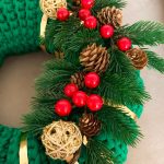 Crochet Pattern Wreath Christmas Crochet Door Wreath Crochet Xmas Decor Crochet Christmas Decoration Wreath Front Door Crochet Homedecor