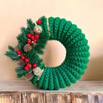 Crochet Pattern Wreath Christmas Crochet Door Wreath Crochet Xmas Decor Crochet Christmas Decoration Wreath Front Door Crochet Homedecor